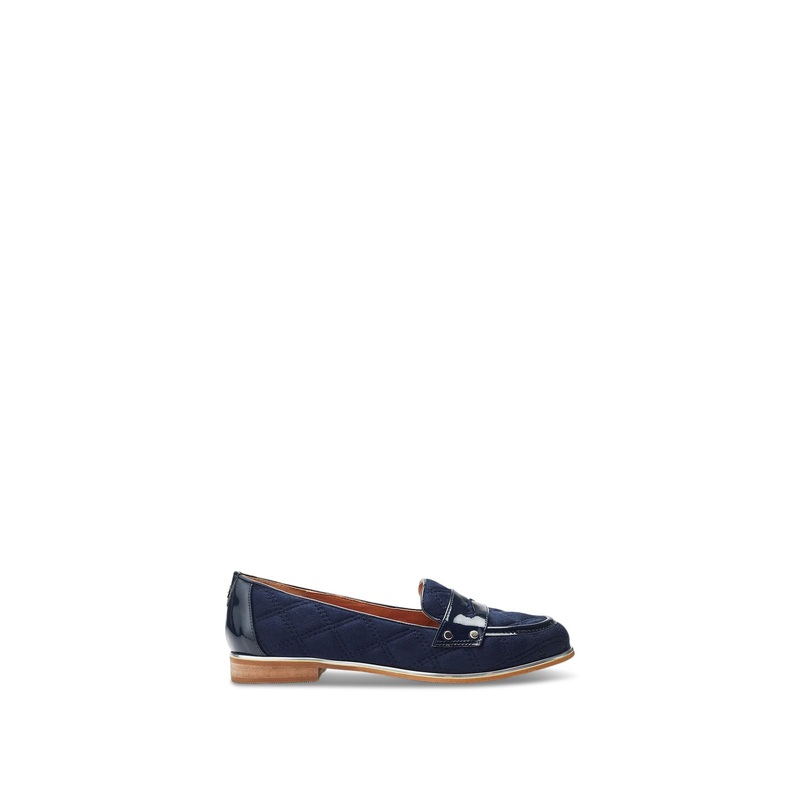 Navy Fiorela Quilted Loafers