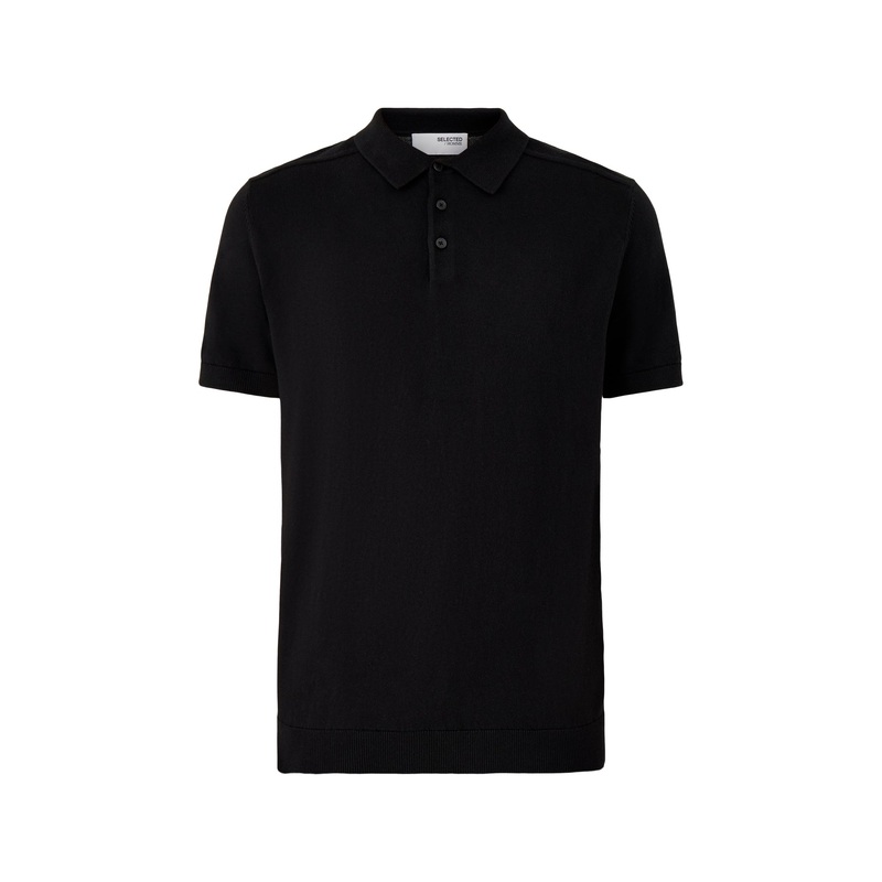 Short Sleeves Knitwear Polo Black