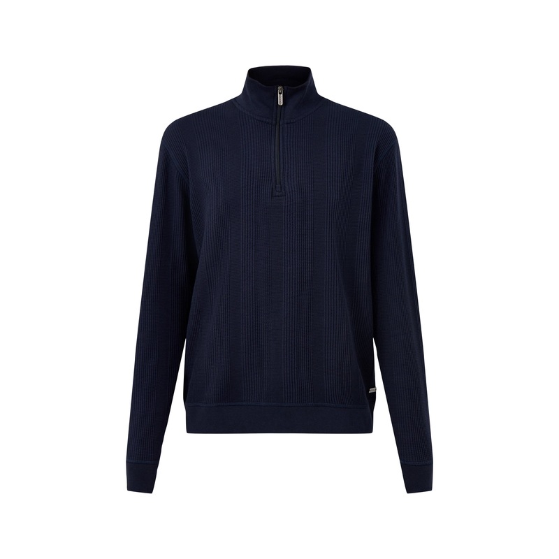 Structure 1/4 Zip Long Sleeves Dark Blue