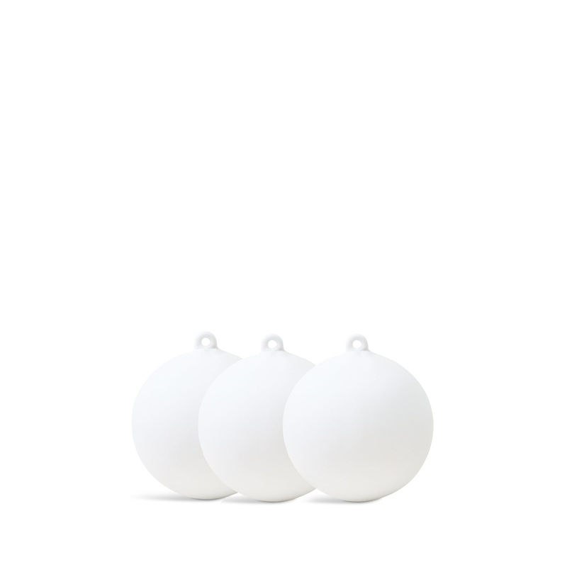 Airdrie Festive Baubles Set Of 3 White