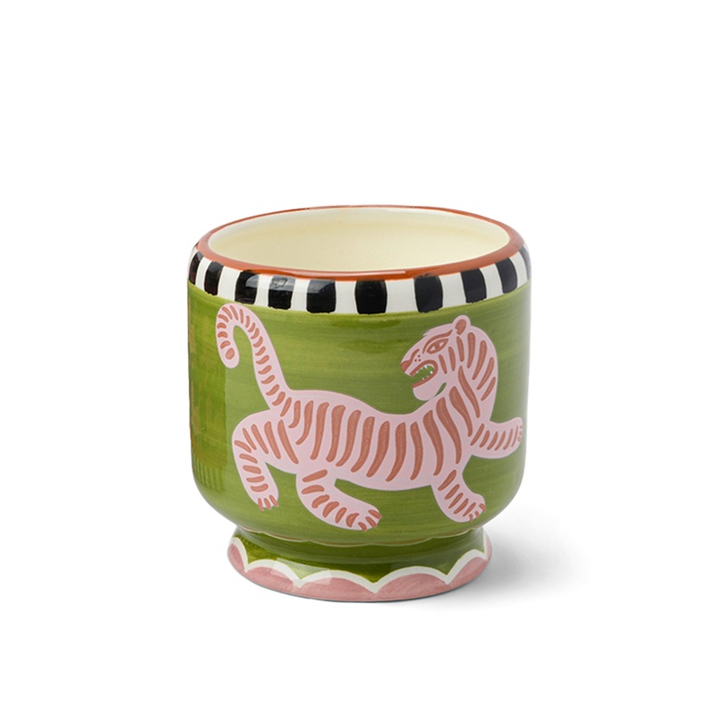 Black Cedar & Fig Tiger Ceramic Candle