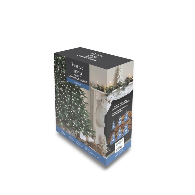 Christmas Compact Lights 1000 Cool White