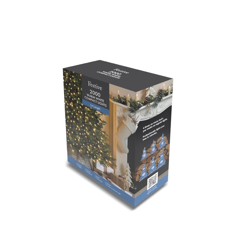 Christmas Compact Lights 2000 Warm White