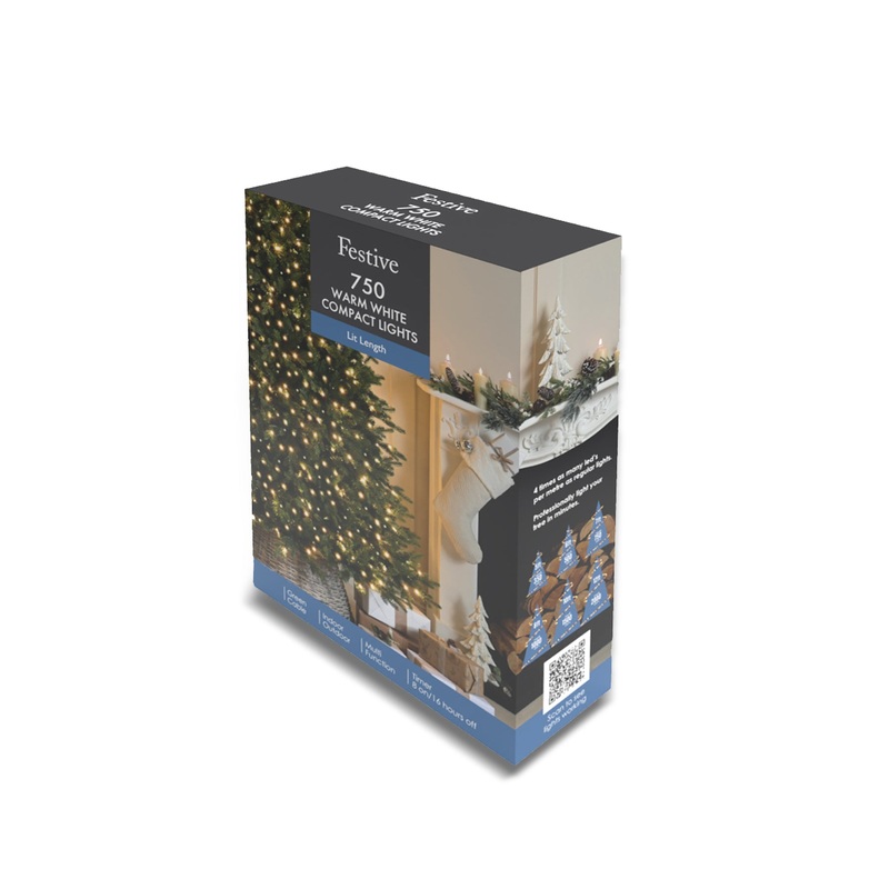 Christmas Compact Lights 750 Warm White