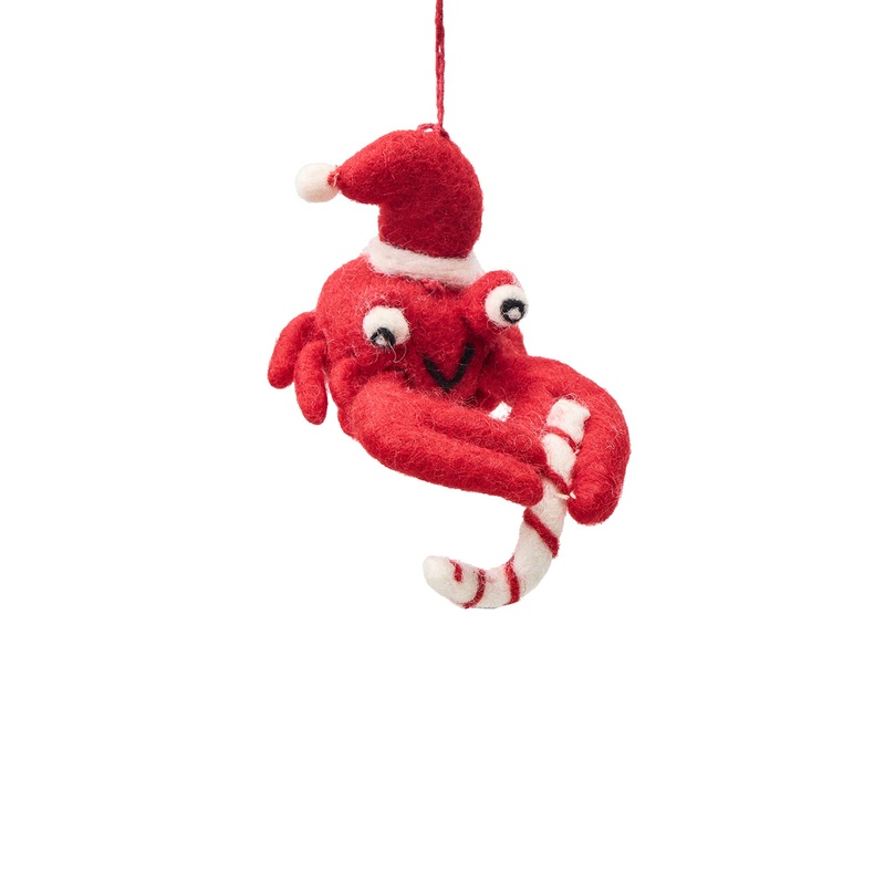 Felt Christmas Crab Christmas Tree Hanging Decoration