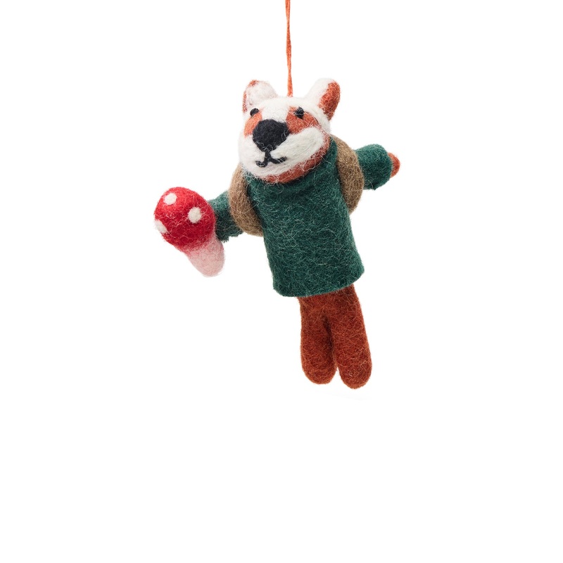 Frankie Foraging Fox Christmas Tree Hanging Decoration