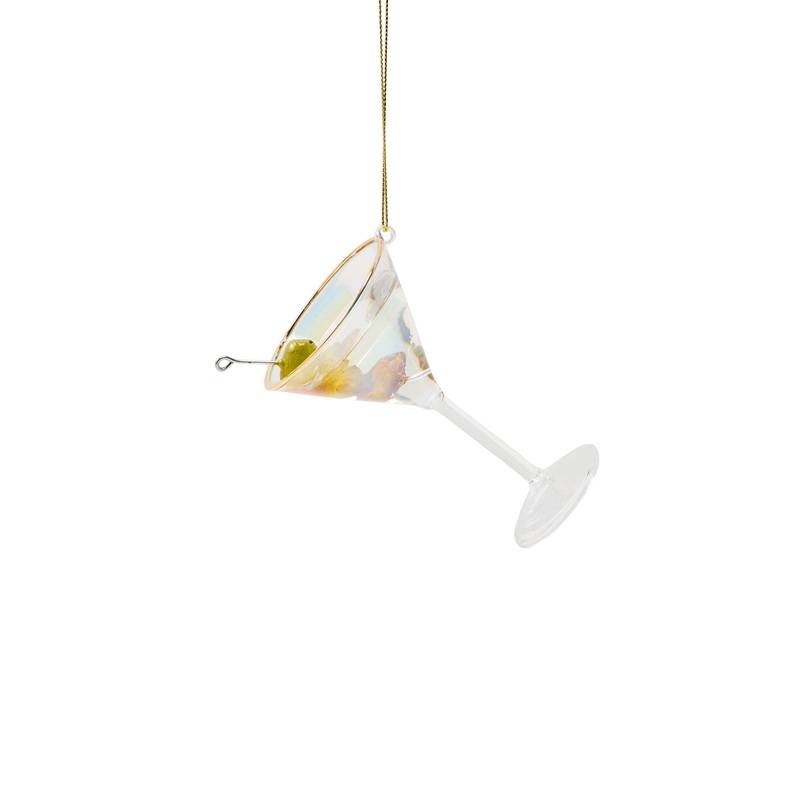 Glass Dirty Martini Christmas Tree Hanging Decoration