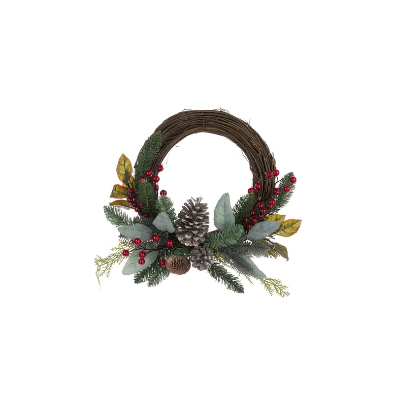 Hawes Berry Rattan Christmas Wreath Christmas 40cm