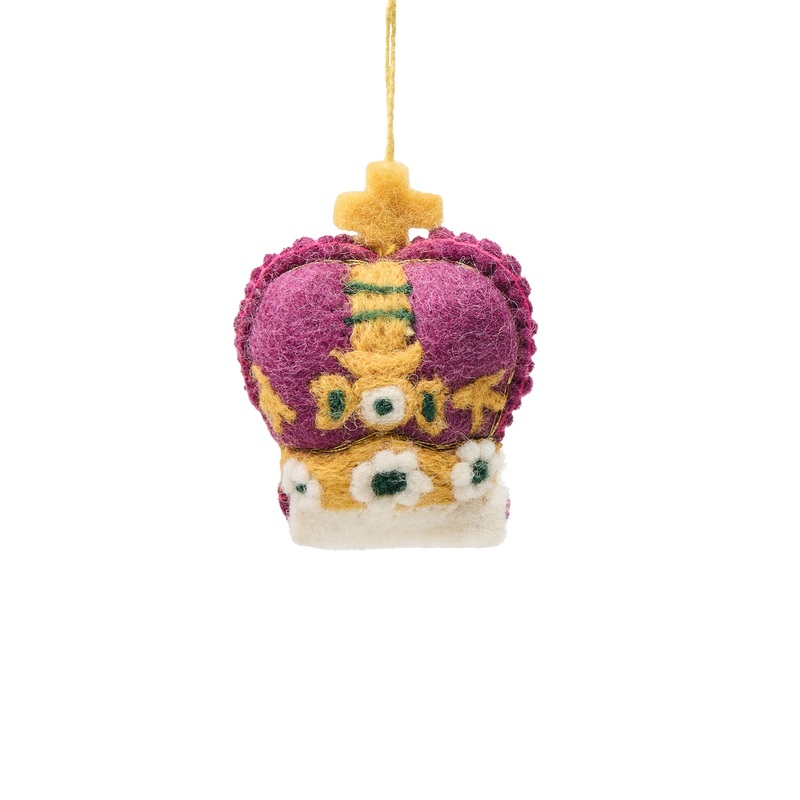King Charles III Crown Christmas Tree Hanging Decoration