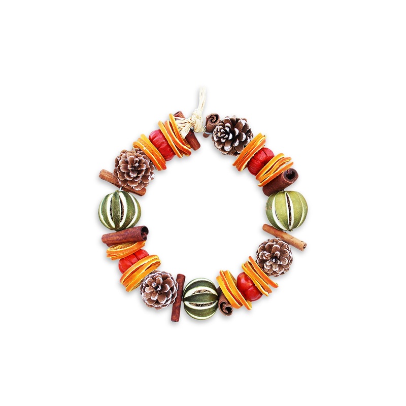 Lime Winter Circle Christmas Wreath