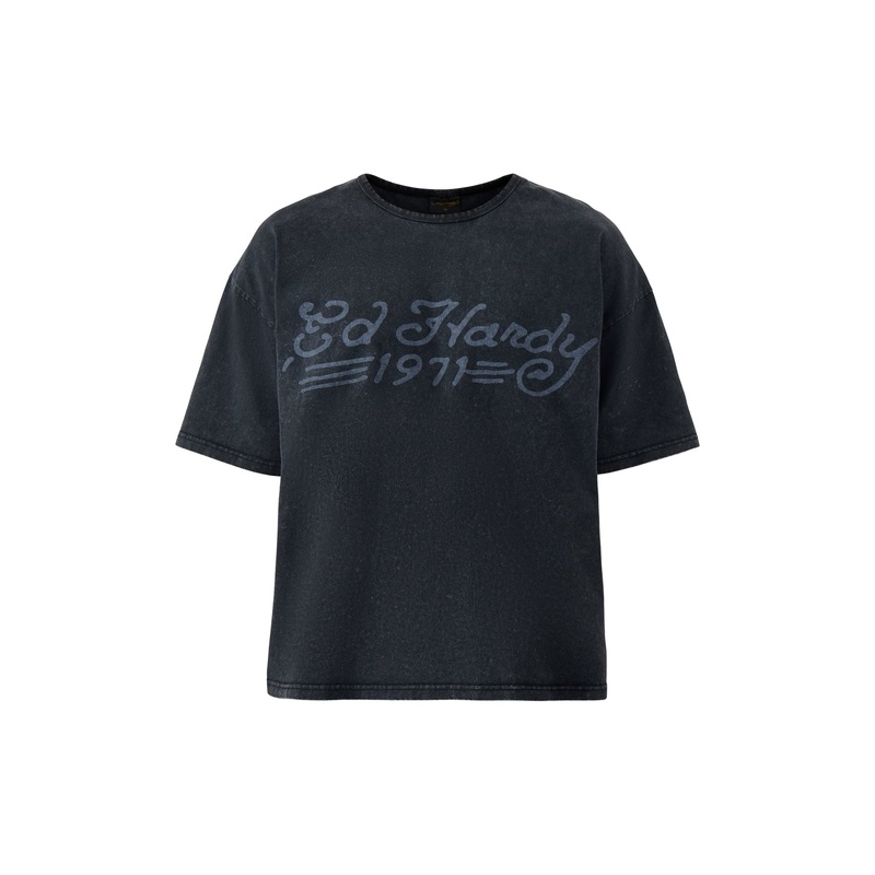 Mens Snake And Drag 1971 Boxy T-Shirt Black