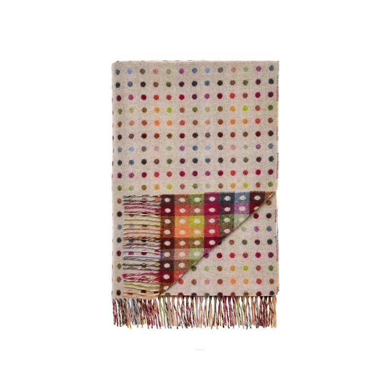 Multi Spot Merino Wool Throw