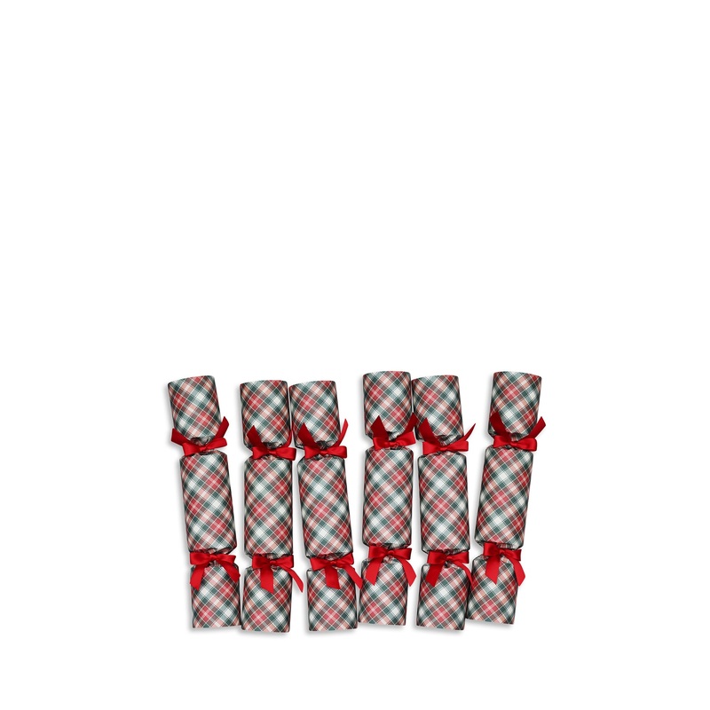 Traditional Tartan Luxury Christmas Crackers Pack Of 6