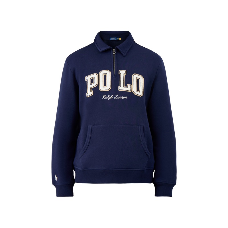 1/4 Zip Collar Polo Sweatshirt Cruise Navy