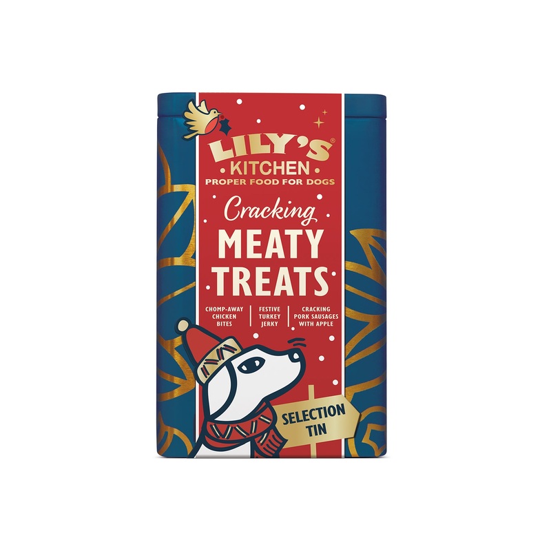 Dog Festive Meaty Treats Tin 300g