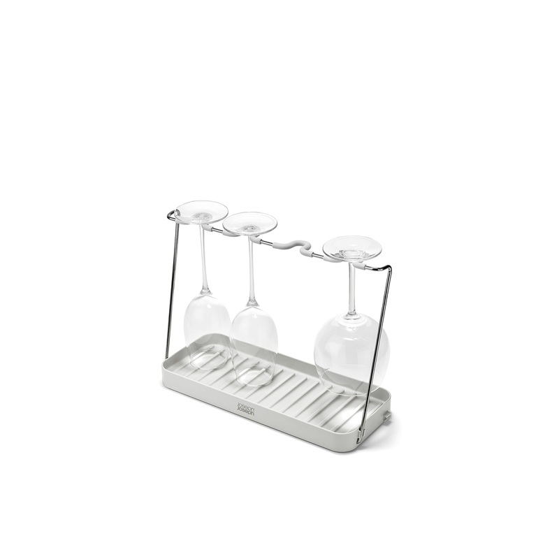 DrySmart Wine Glass Drying Rack Light Stone