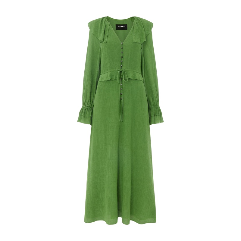 Frill Boho Midi Dress