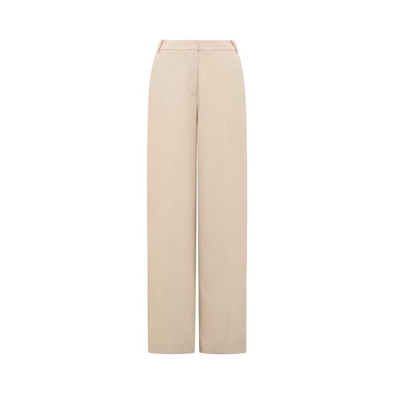 Lulu Wide Leg Pants Milk Marle Suit