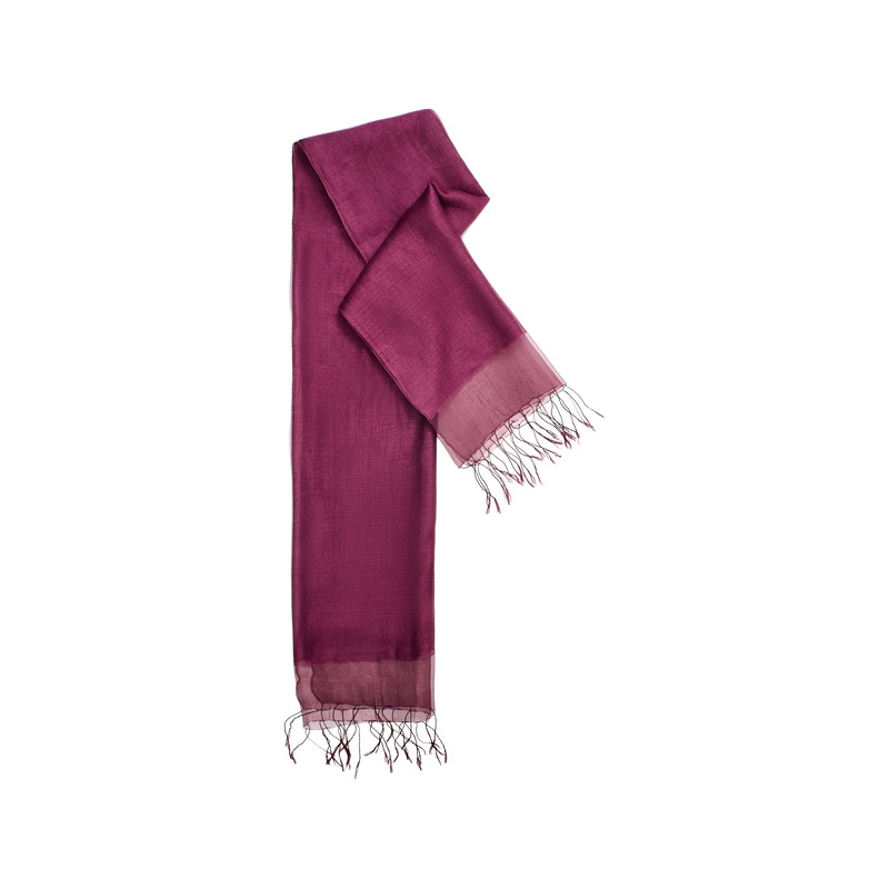 Marella Caco Stole With Fringe Bordeaux