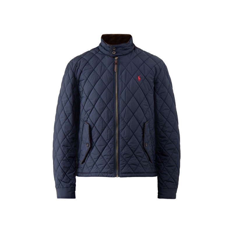 Quilted Windbreaker Jacket College Navy