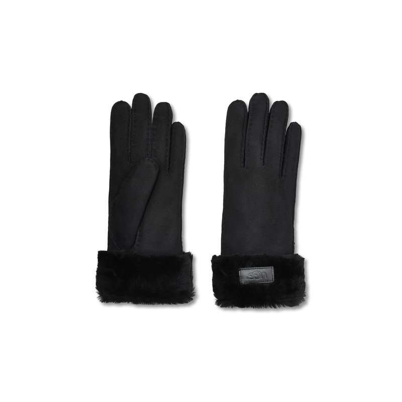 Turn Up Cuff Mittens Black