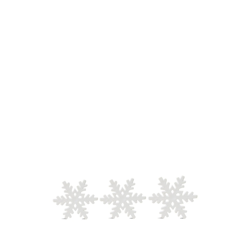 Airdrie Snowflakes Set of 3 White
