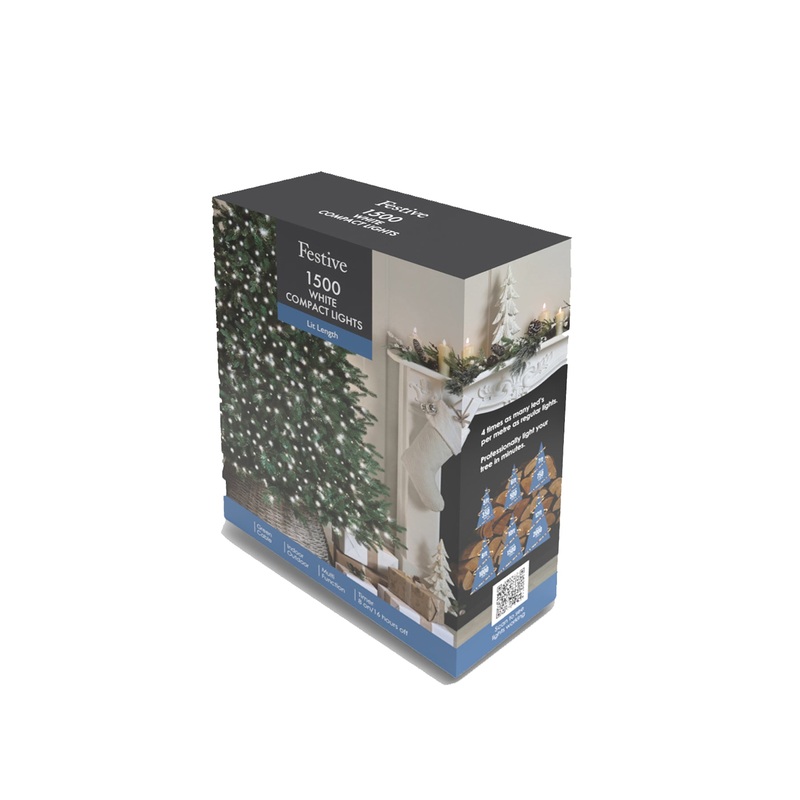 Christmas Compact Lights 1500 Cool White