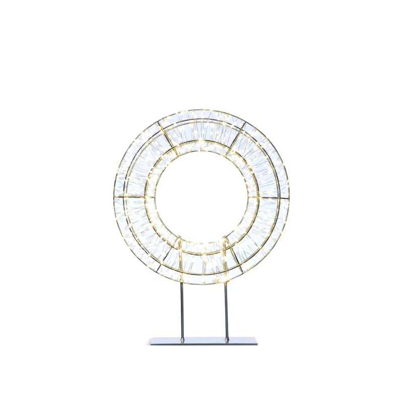 Dewdrop Wreath on Stand 720 Warm White LED Lights 45cm