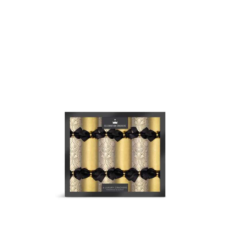 Elegant Effervescence Gold Pack of 6 Christmas Crackers