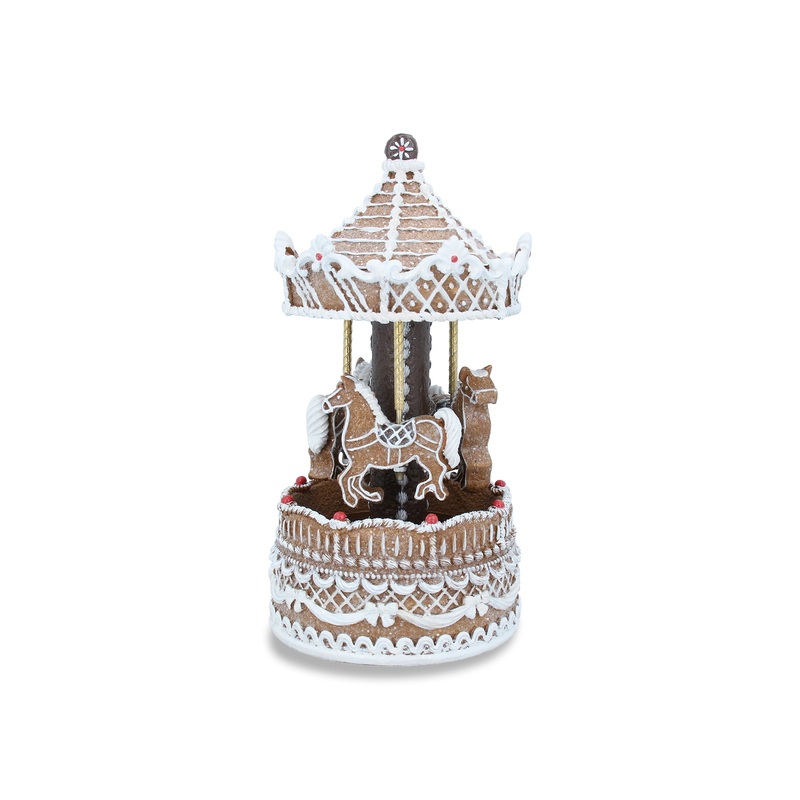 Gingerbread Carousel Music Box