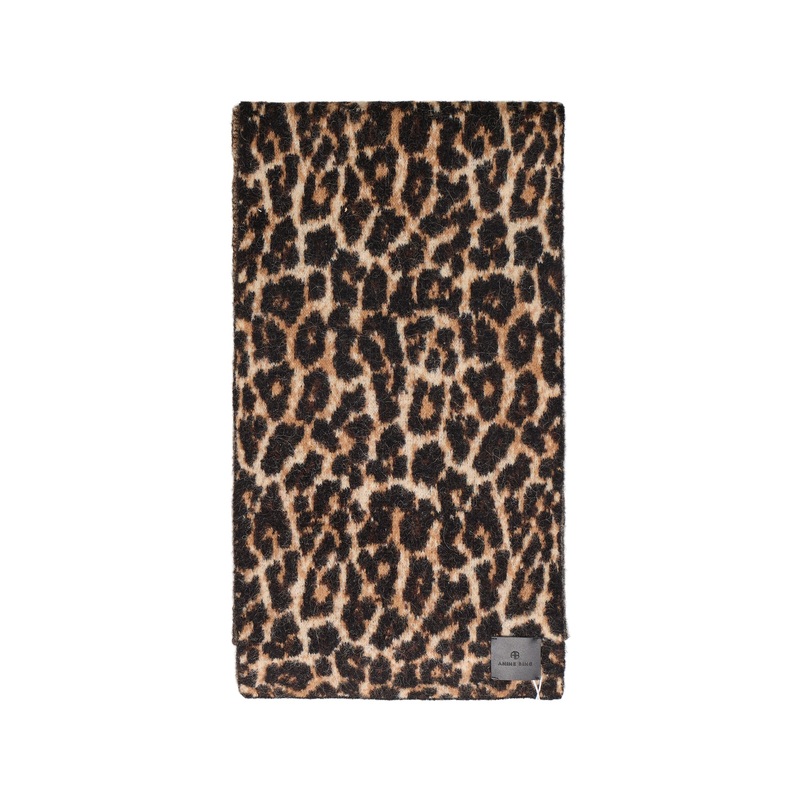 Hannah Scarf Black And Brown Leopard
