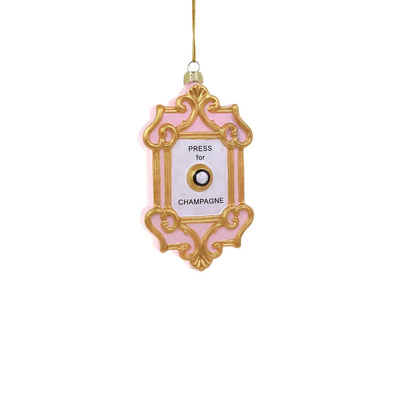 Press for Champagne Christmas Tree Hanging Decoration