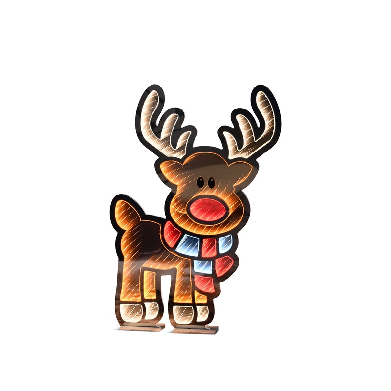 Reindeer LED Sign on Stand 60cm