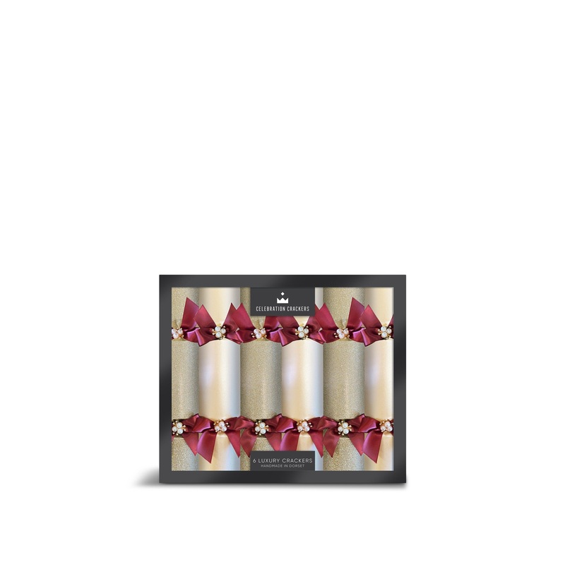 Ruby Splendour Pack of 6 Christmas Crackers