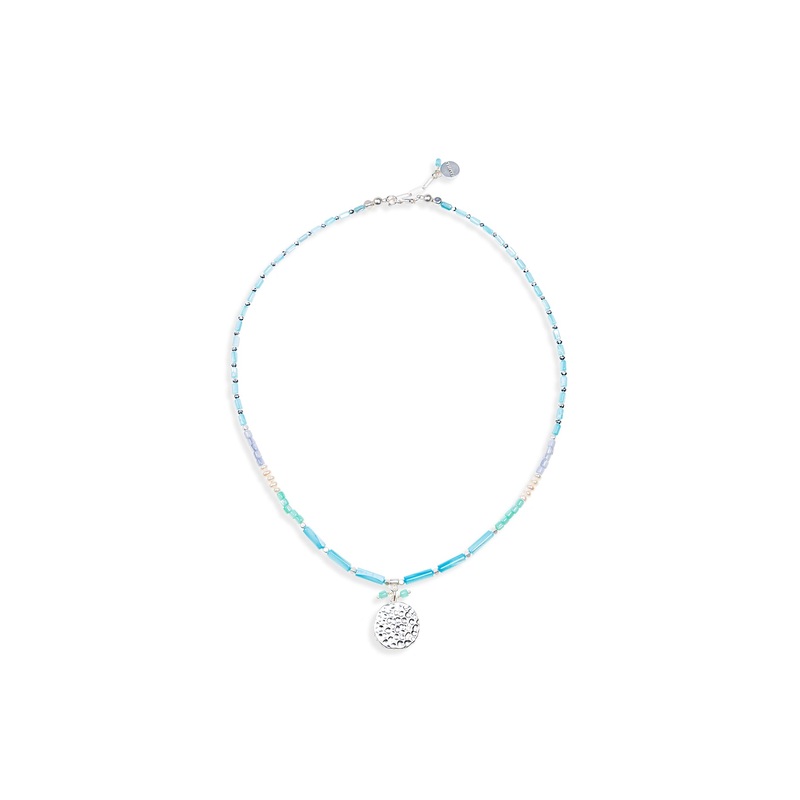 Sol White Disc Necklace