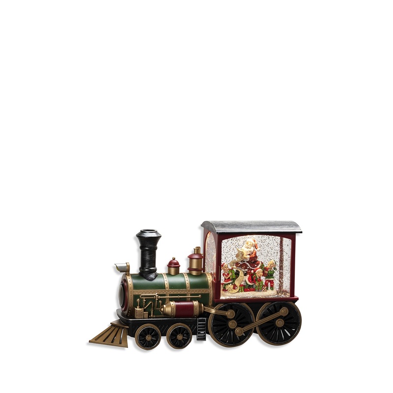 Train & Santa Water Lantern