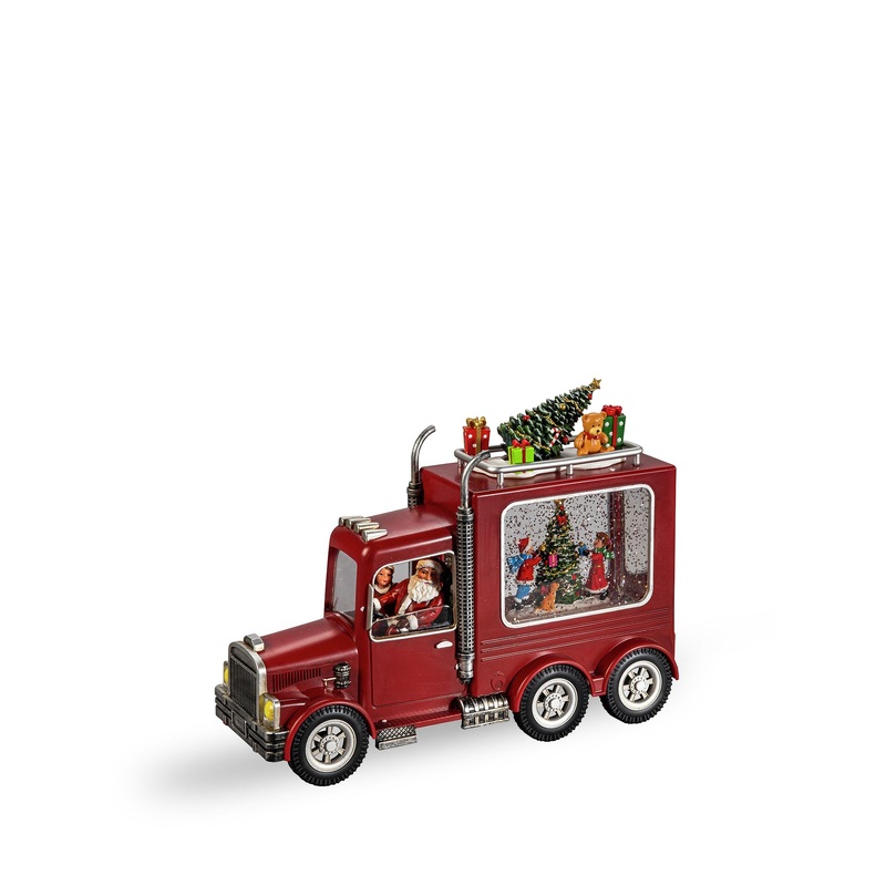 Water Lantern 3xAA Santa's Truck Warm White LED 5Hrs Timer