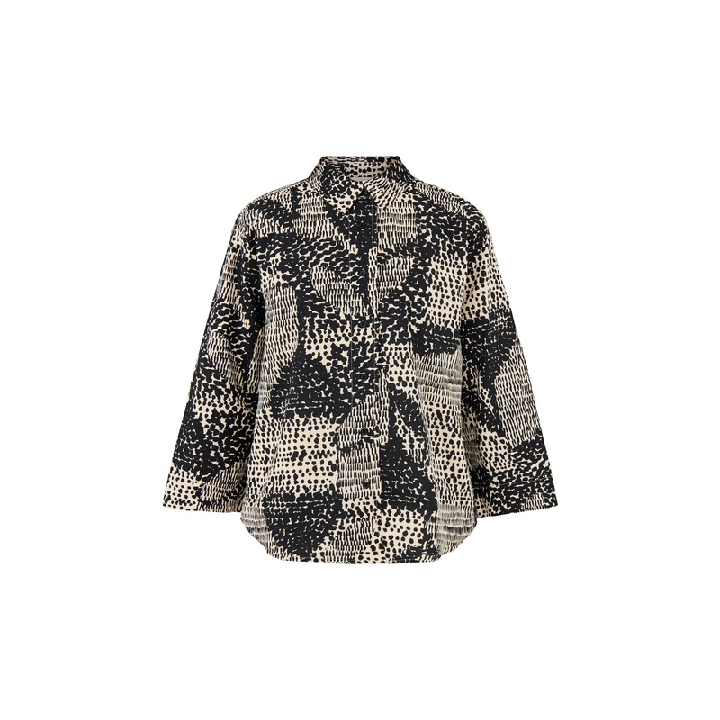 MaIduka Printed 3/4 Sleeve Shirt Black