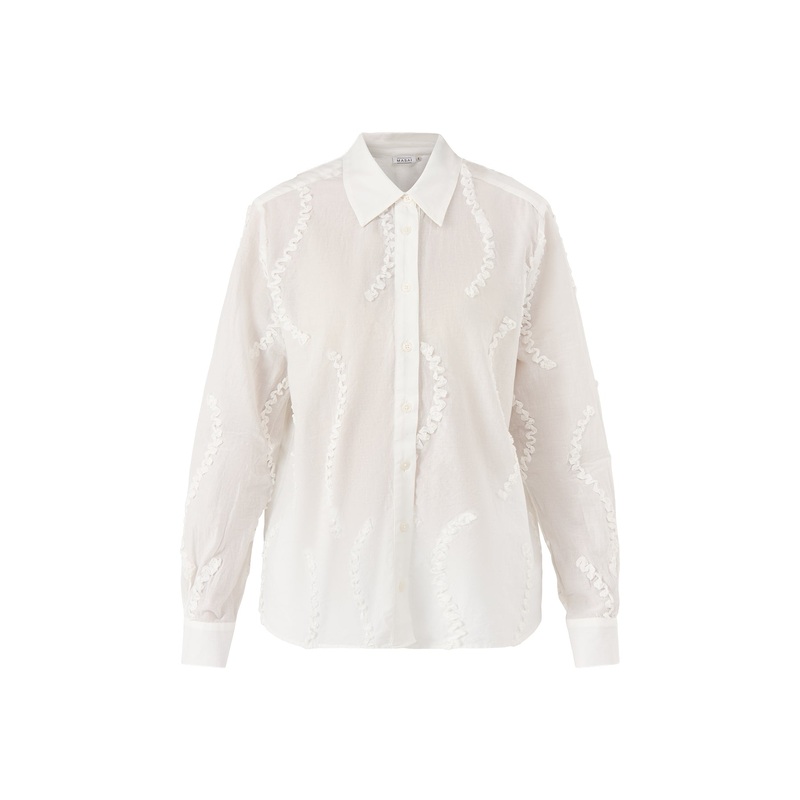 MaImma Embroidery Long Sleeve Shirt Jet Stream