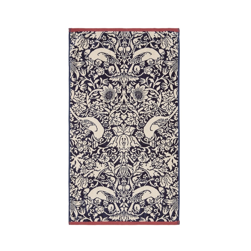 Strawberry Thief Blue Hand Towel