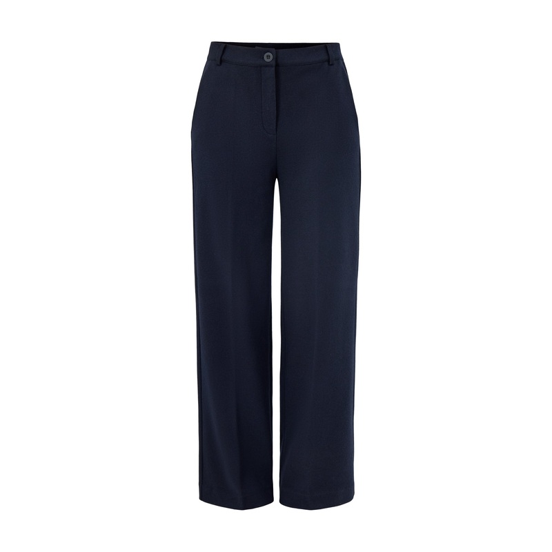 Zelota Straight Wide Leg Trouser Navy