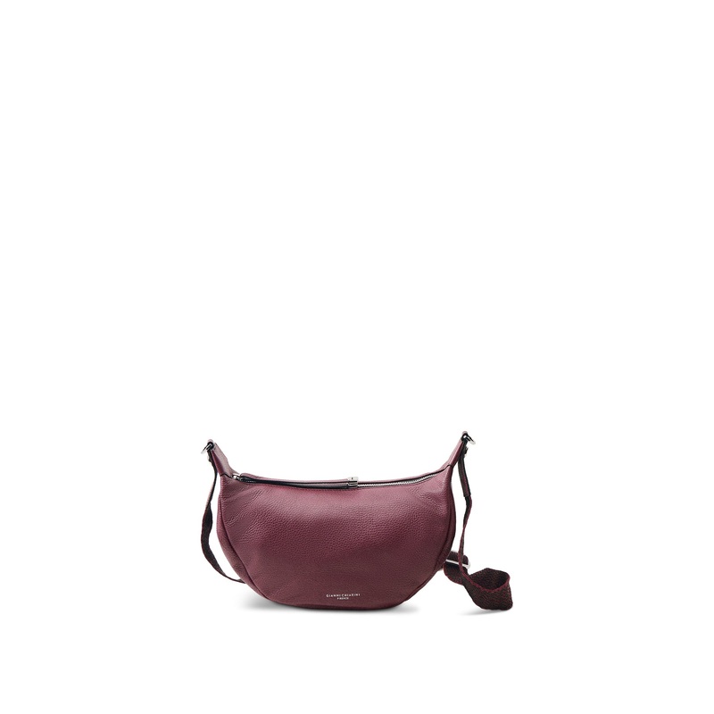 Aisha Crescent Crossbody Wine