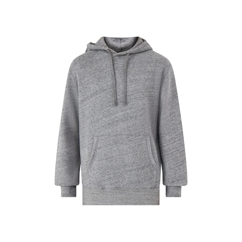 Brushed Fleece Hooded Sweat Heather Grey