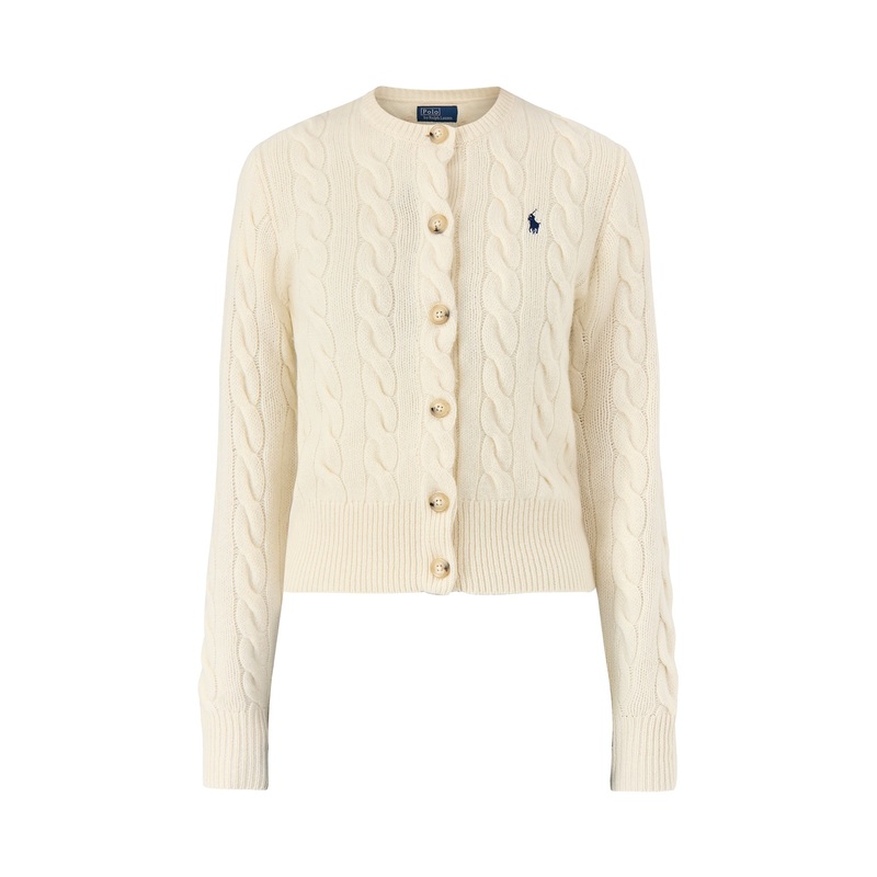 Cable Knit Cardigan Authentic Cream