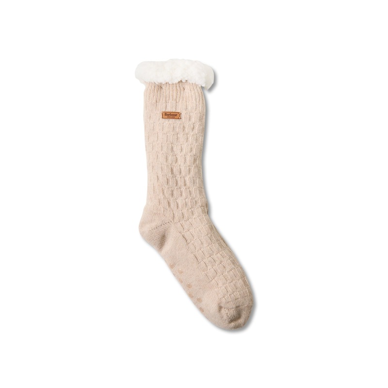 Cable Knit Lounge Socks Oatmeal
