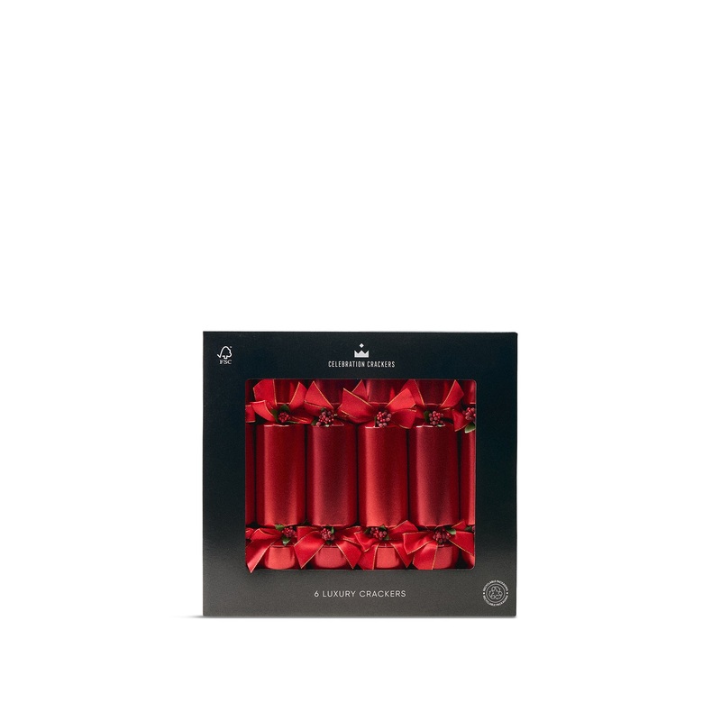 Crimson Christmas 13in Cracker Set of 6