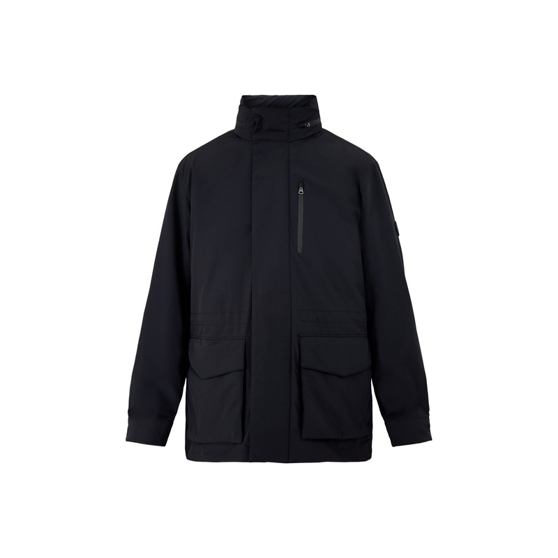 Double Mid Length Jacket Black