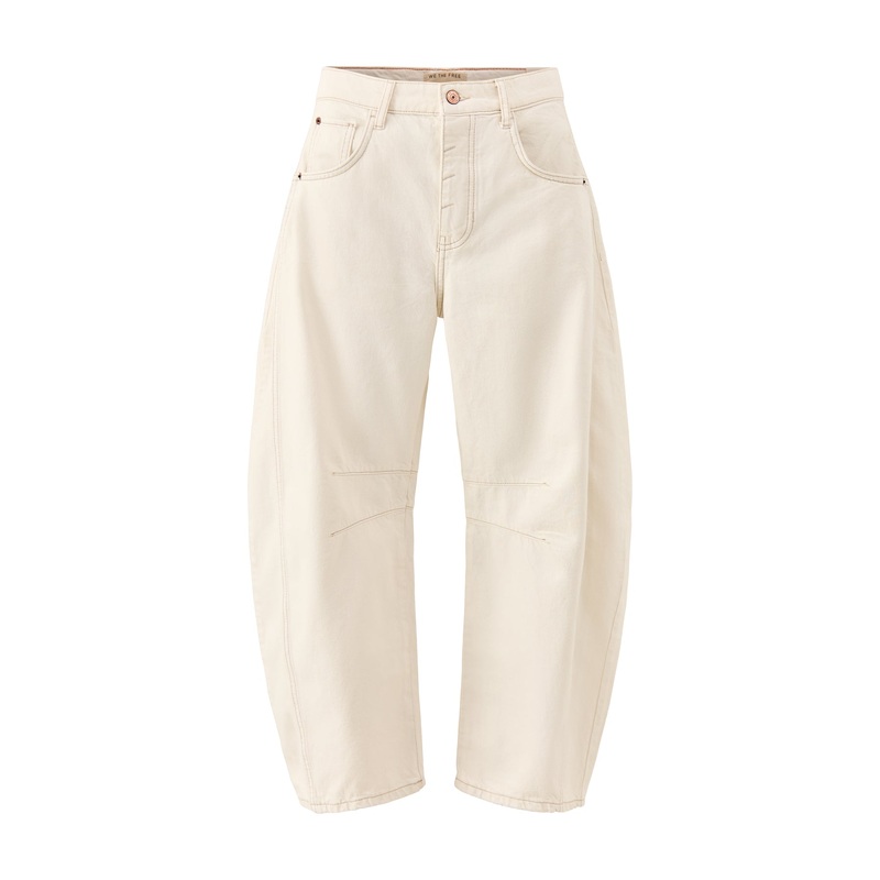 Good Luck Mid Rise Barrel Milk White