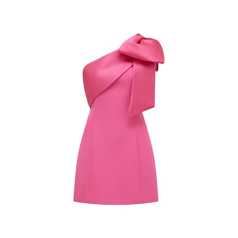 Holly Asymmetrical Bow Mini Dress