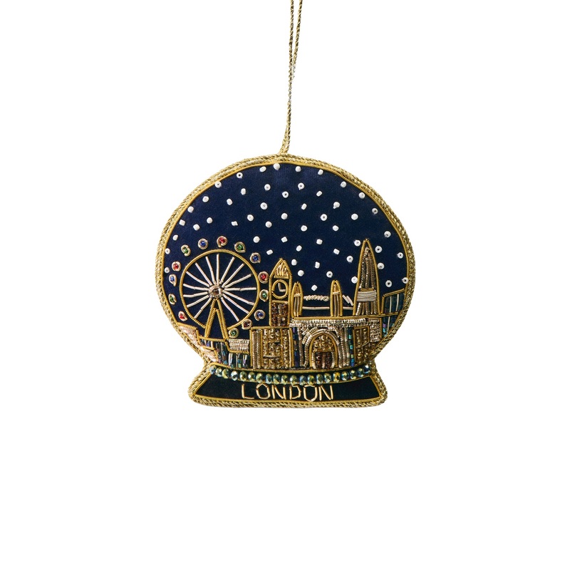 London Snowglobe Christmas Tree Hanging Decoration